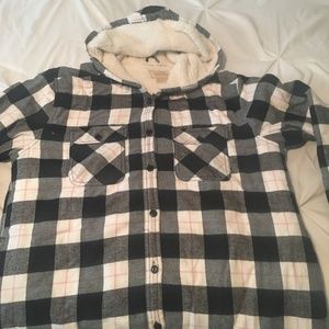 Women's Boston Trader Sherpa Jkt, Plaid, L